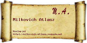 Milkovich Atlasz névjegykártya